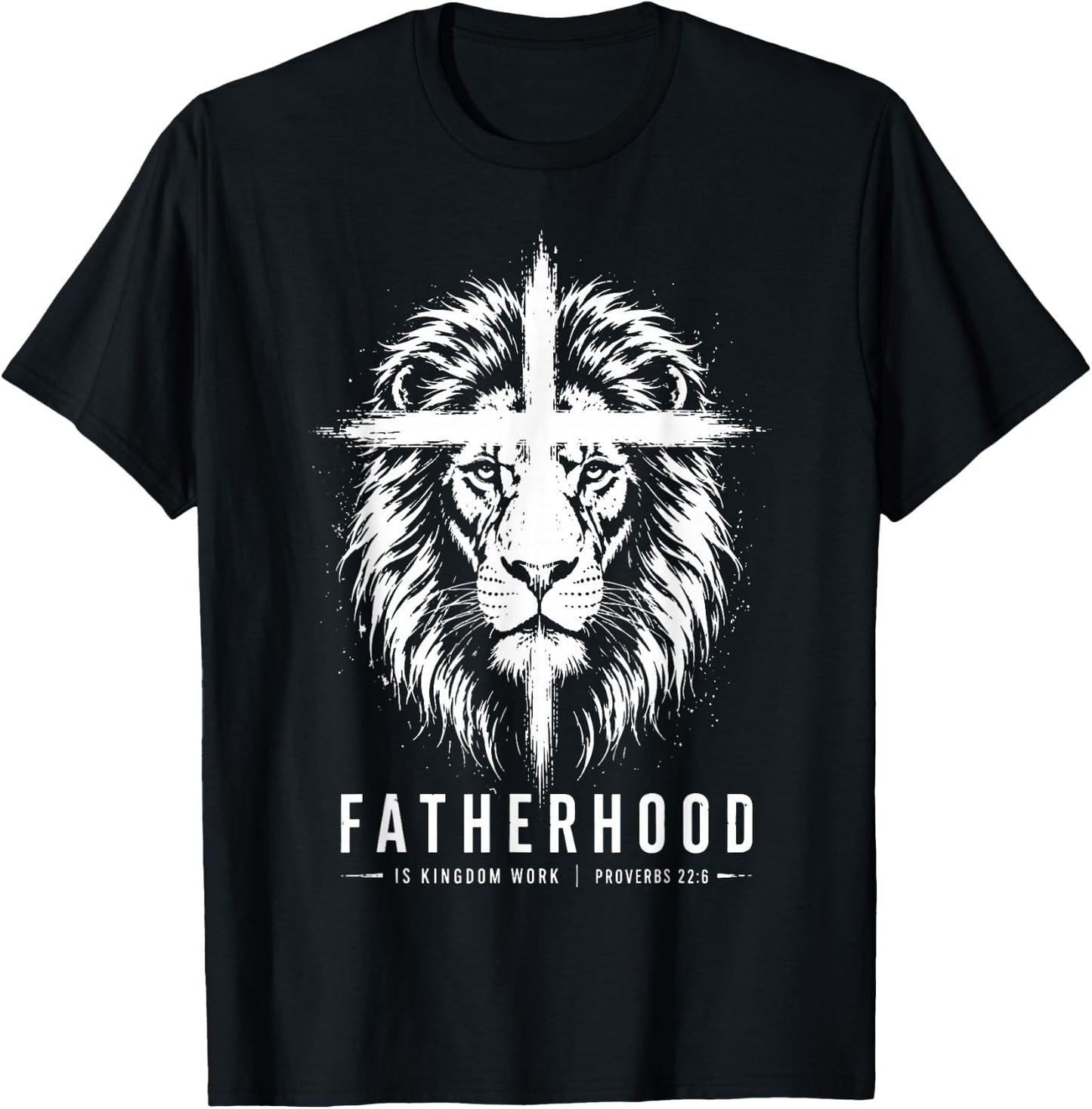 Fatherhood is Kingdom Work Christian Dad Men Father's Day T-Shirt - T-Shirt | Black