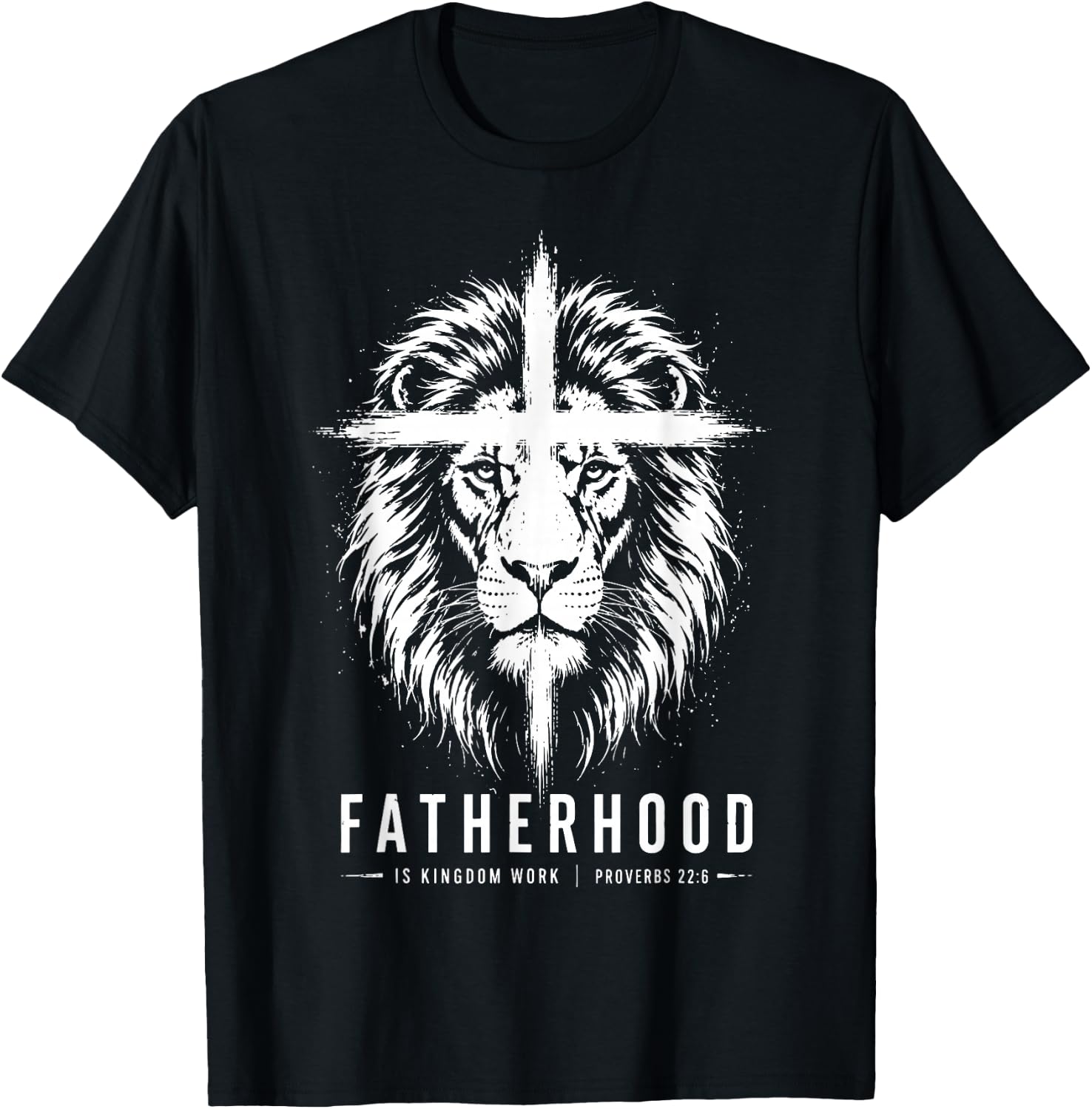 Fatherhood is Kingdom Work Christian Dad Men Father's Day T-Shirt - T-Shirt | Black