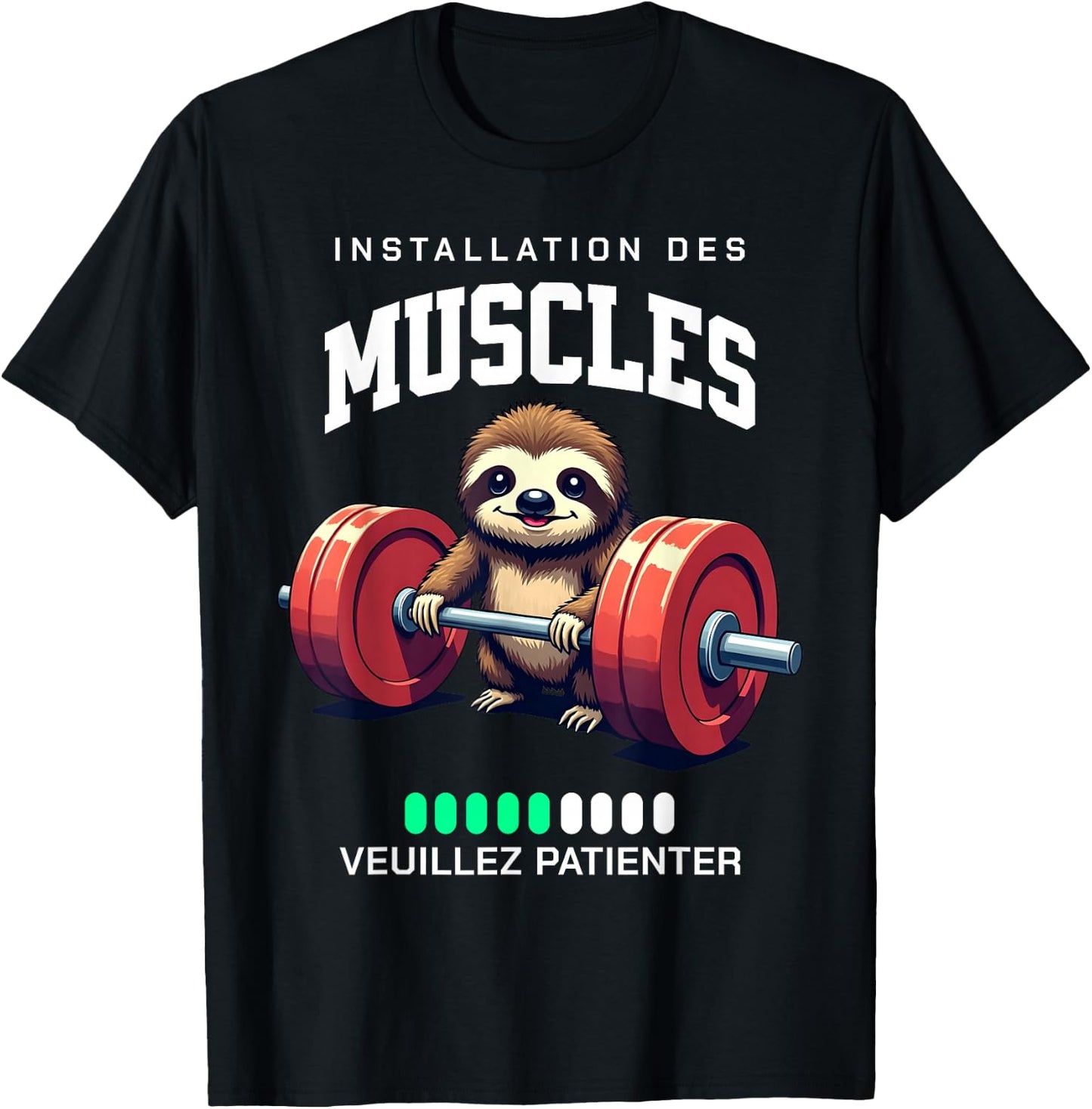 Lazy Installation Muscles Gym Bodybuilding Crossfit T-Shirt - T-Shirt | Black