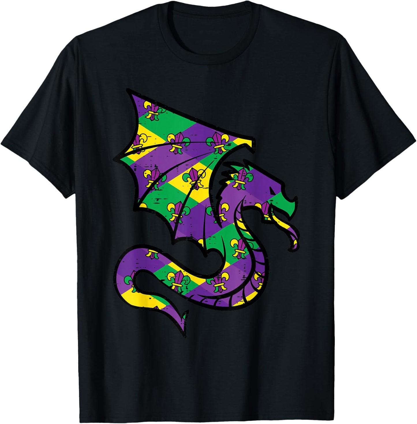 Mardi Gras Dragon Cool Carnival New Orleans Men Women Kids T-Shirt - T-Shirt | Black