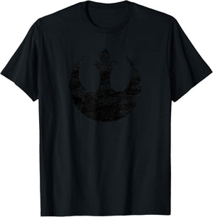 Star Wars Rebel Alliance Logo Weathered Light , gray T-Shirt - T-Shirt | Black