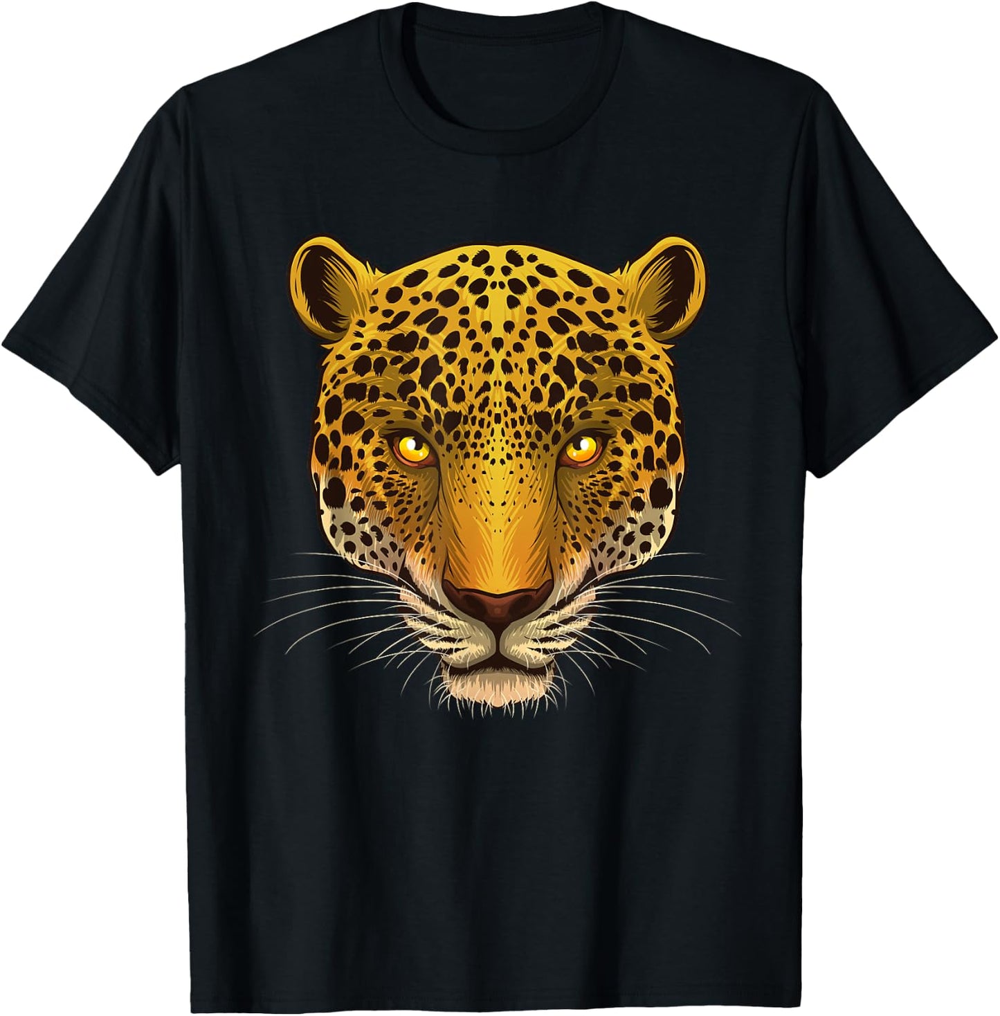 Funny Jaguar Art Women Kids Cat Animal Jaguar Lover T-Shirt - T-Shirt | Black