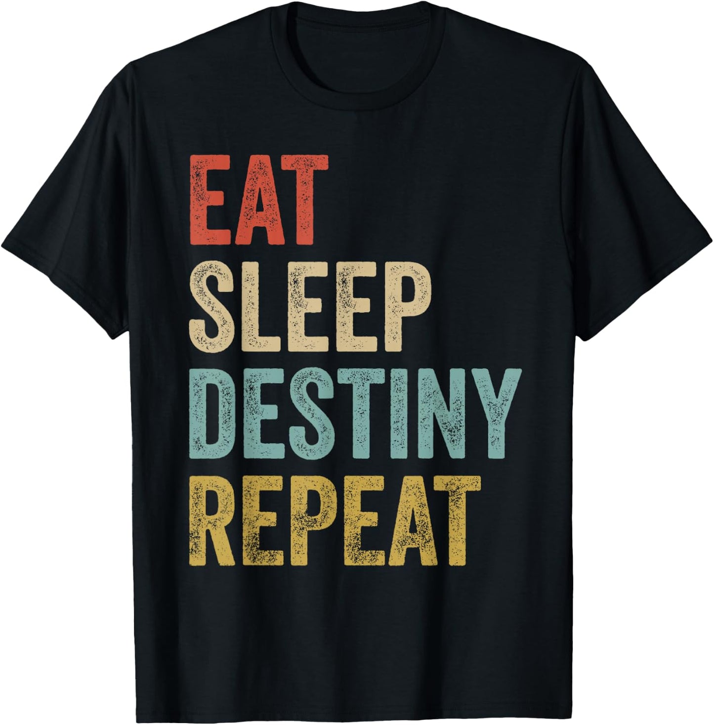 Eat Sleep Destiny Wiederholung Gamers Outfit T-Shirt - T-Shirt | Black