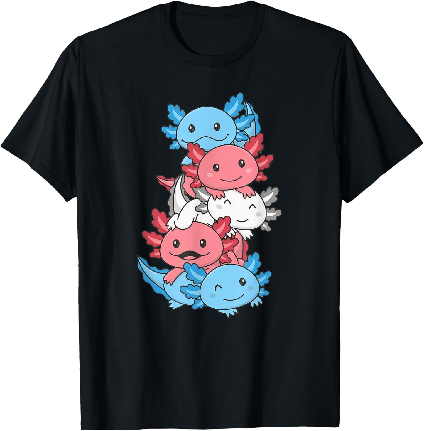 cute animals LGBTQ+ Pride Month Transgender Flagge Pride Monat LGBTQ Transgender Axolotl Schwarz Klein EU S Klassisch Kurzarm T-Shirt - T-Shirt | Black