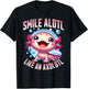 Smile Alotl Like An Axolotl Mexican salamander Axolotl T-Shirt - T-Shirt | Black