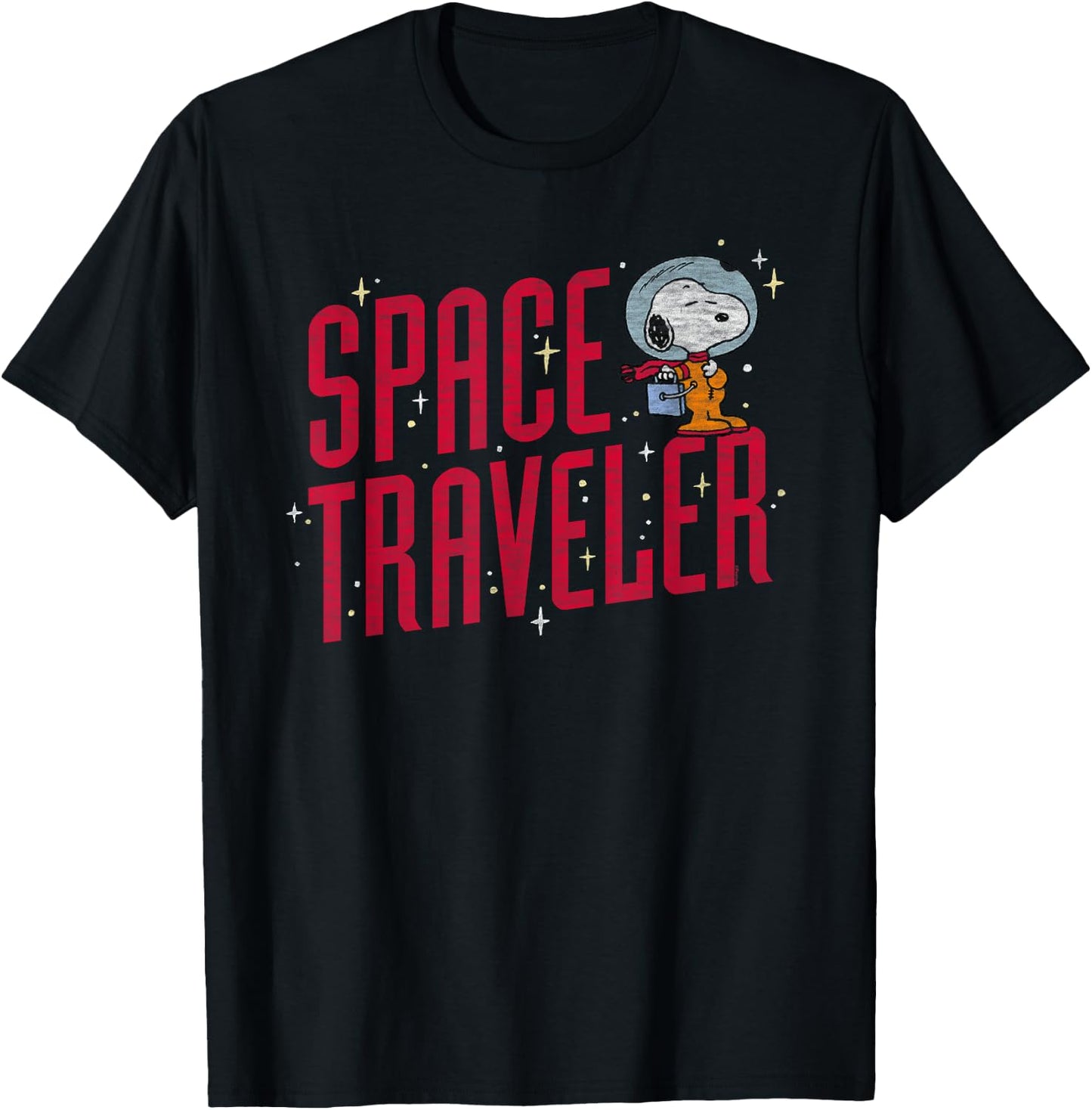 Peanuts Snoopy the Spaceman T-Shirt - T-Shirt | Black