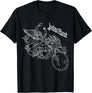 Judas Priest Pain Killer Wireframe Black T-Shirt - T-Shirt | Black