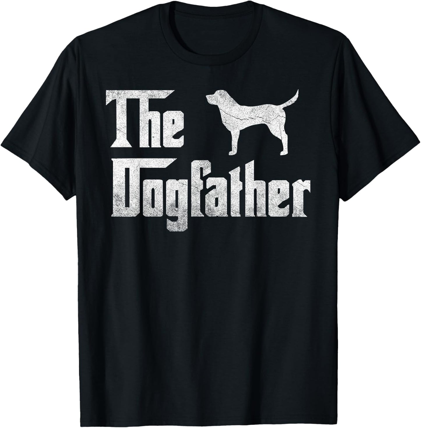 Labrador Retriever The Dogfather Shirt Father Dog Lover Gift T-Shirt - T-Shirt | Black