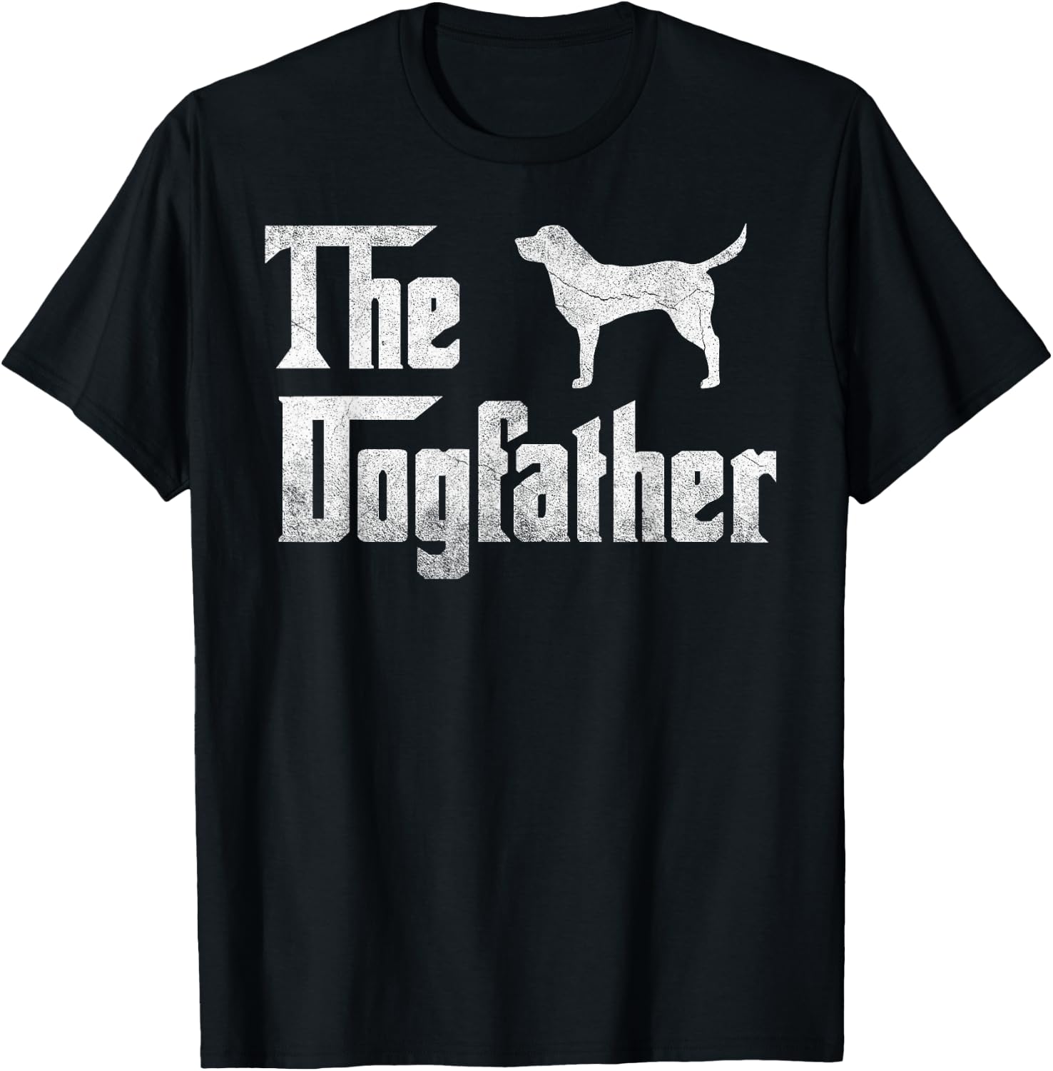 Labrador Retriever The Dogfather Shirt Father Dog Lover Gift T-Shirt - T-Shirt | Black