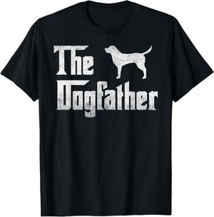 Labrador Retriever The Dogfather Shirt Father Dog Lover Gift T-Shirt - T-Shirt | Black