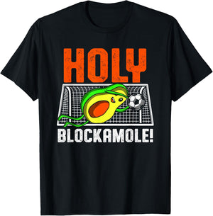 Holy Blockamole Soccer Player Avocado Goalie Goalkeeper T-Shirt - T-Shirt | Black
