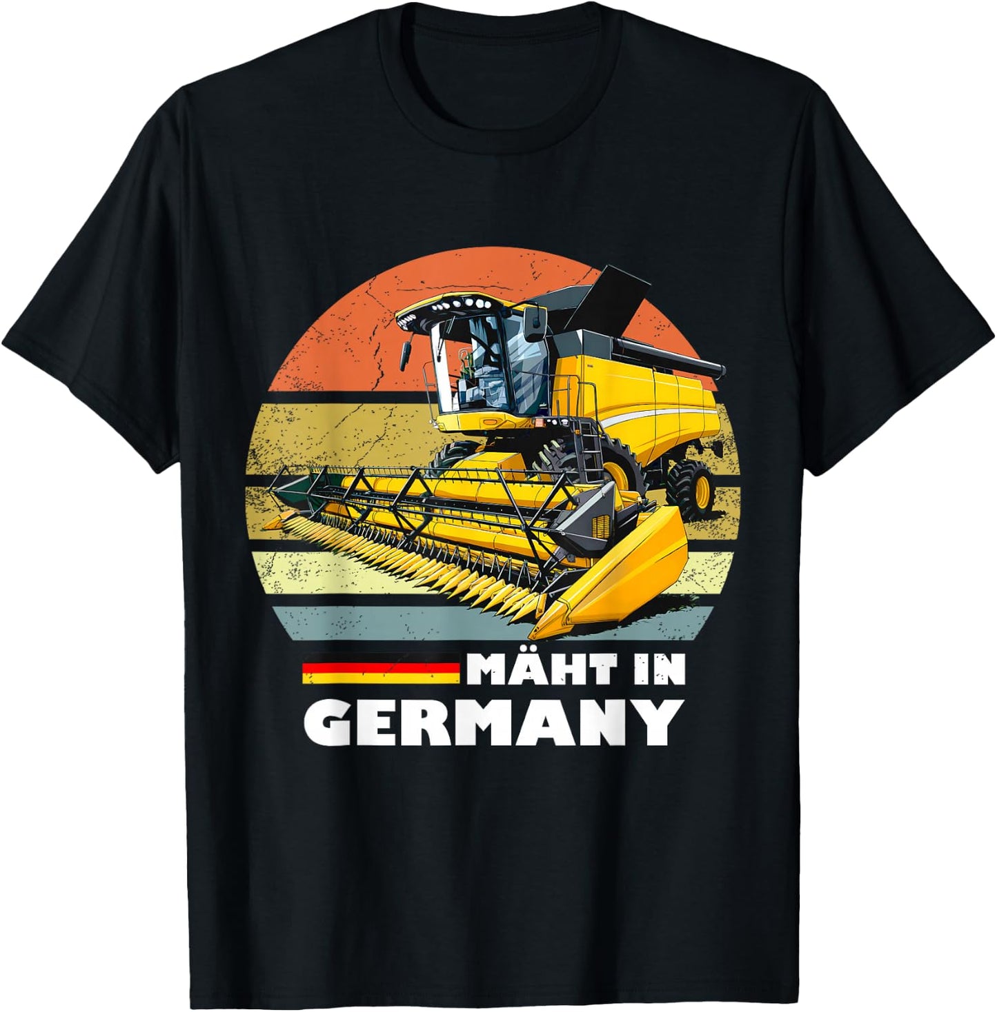 Mäht in Germany Landwirtschaft Mähdrescher T-Shirt - T-Shirt | Black