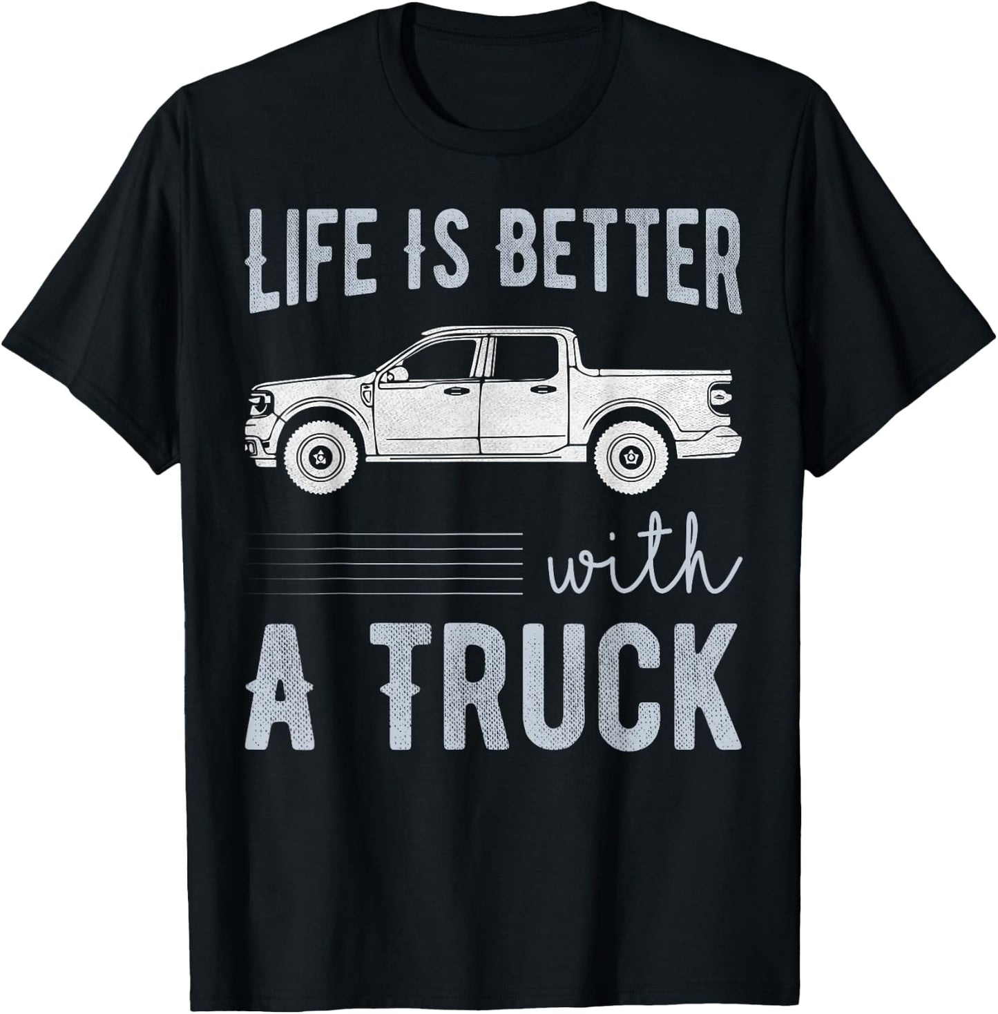 Das Leben ist besser mit alten Pickup-Trucks T-Shirt - T-Shirt | Black