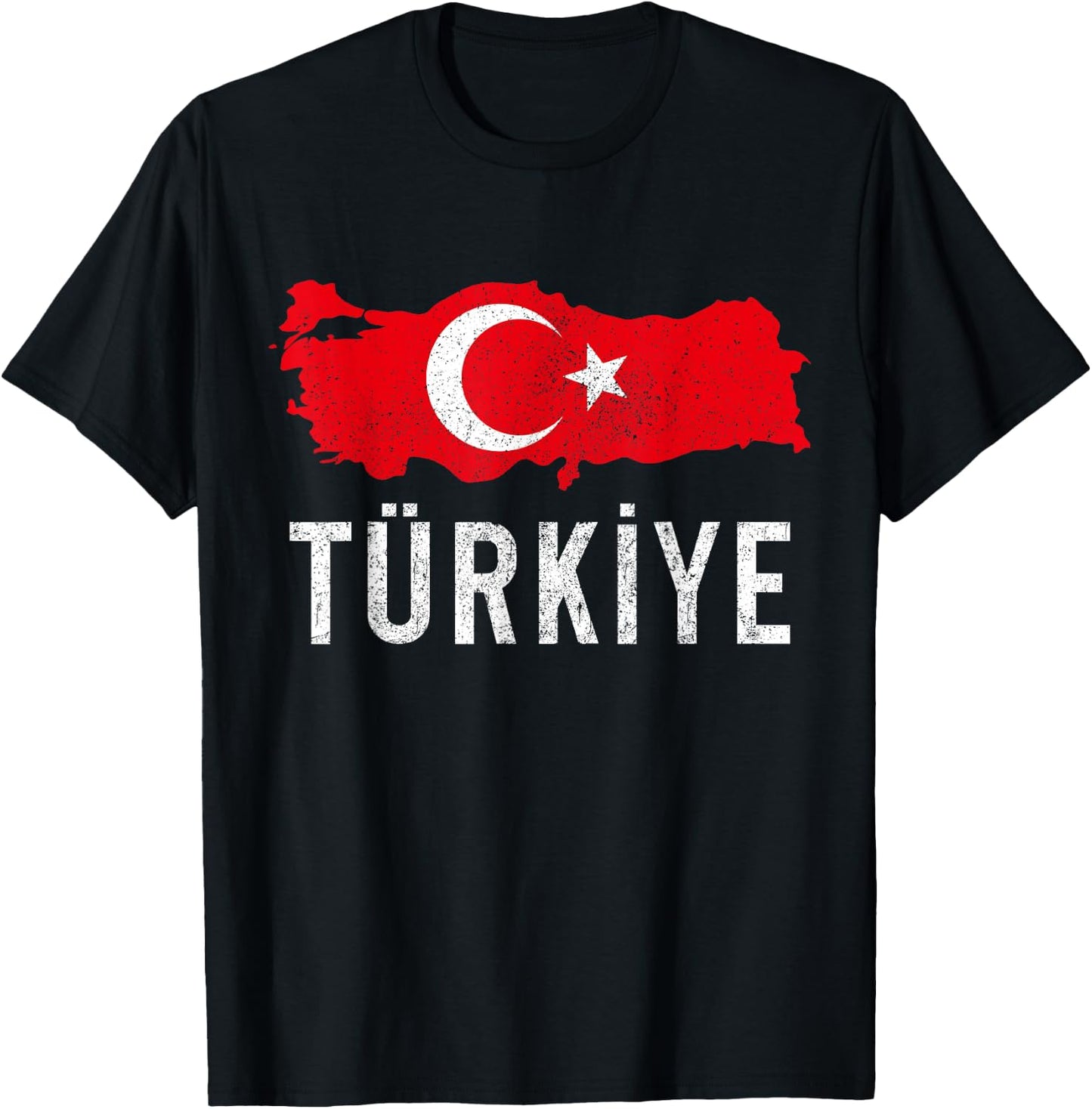 Türkiye Turkey Turkish Flag Pride Souvenir T-Shirt - T-Shirt | Black