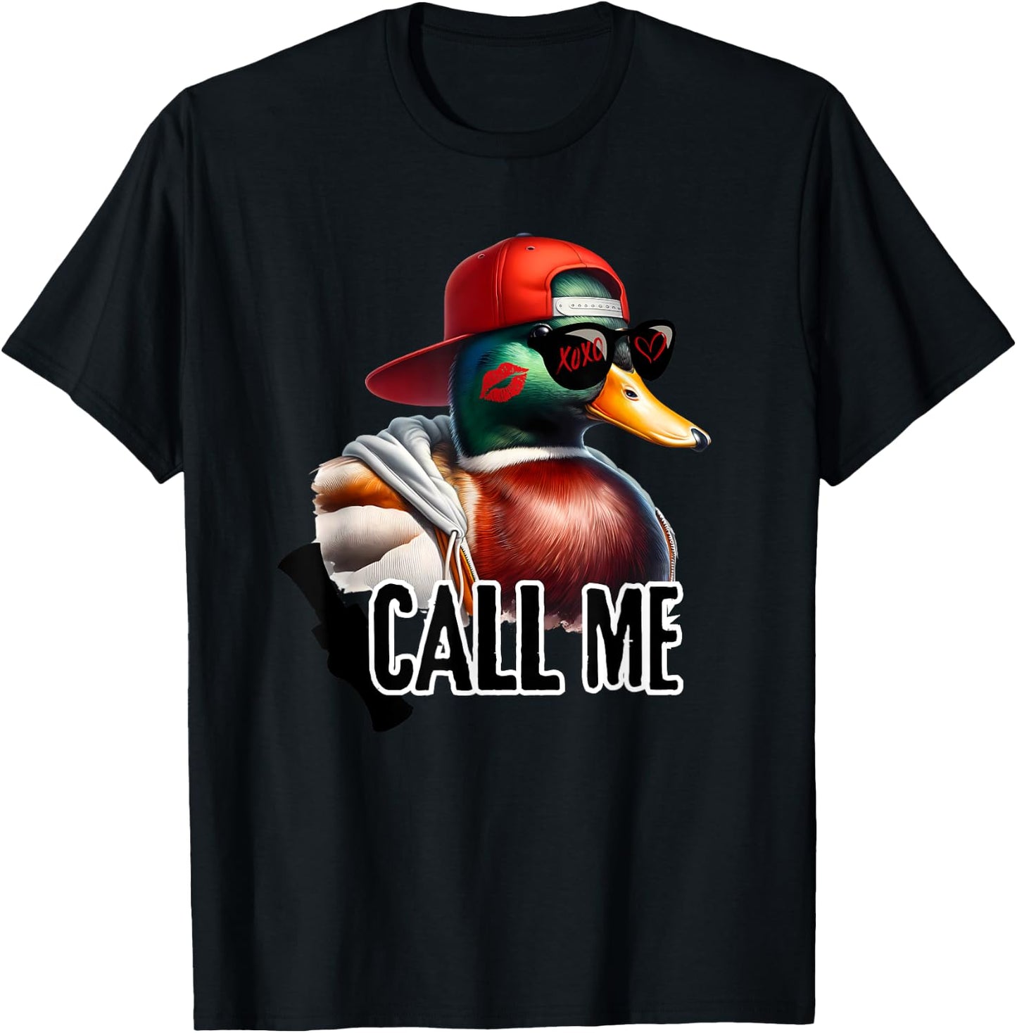 Call Me Mallard Duck Hunter Hunting Season Cute Duck Hunting T-Shirt - T-Shirt | Black