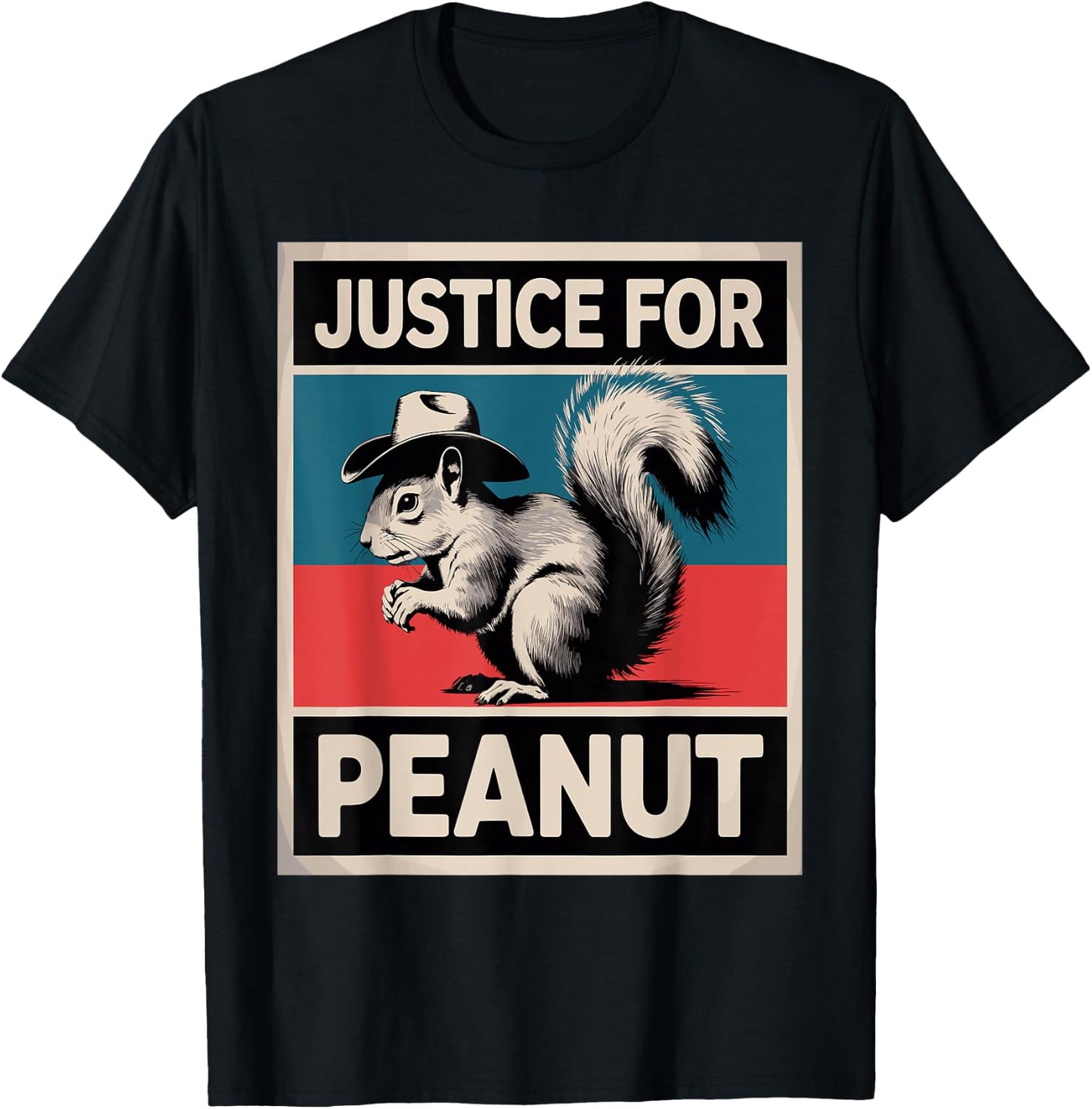 Justice for Peanut The Squirrel - The Squirrel P-nut T-Shirt - T-Shirt | Black