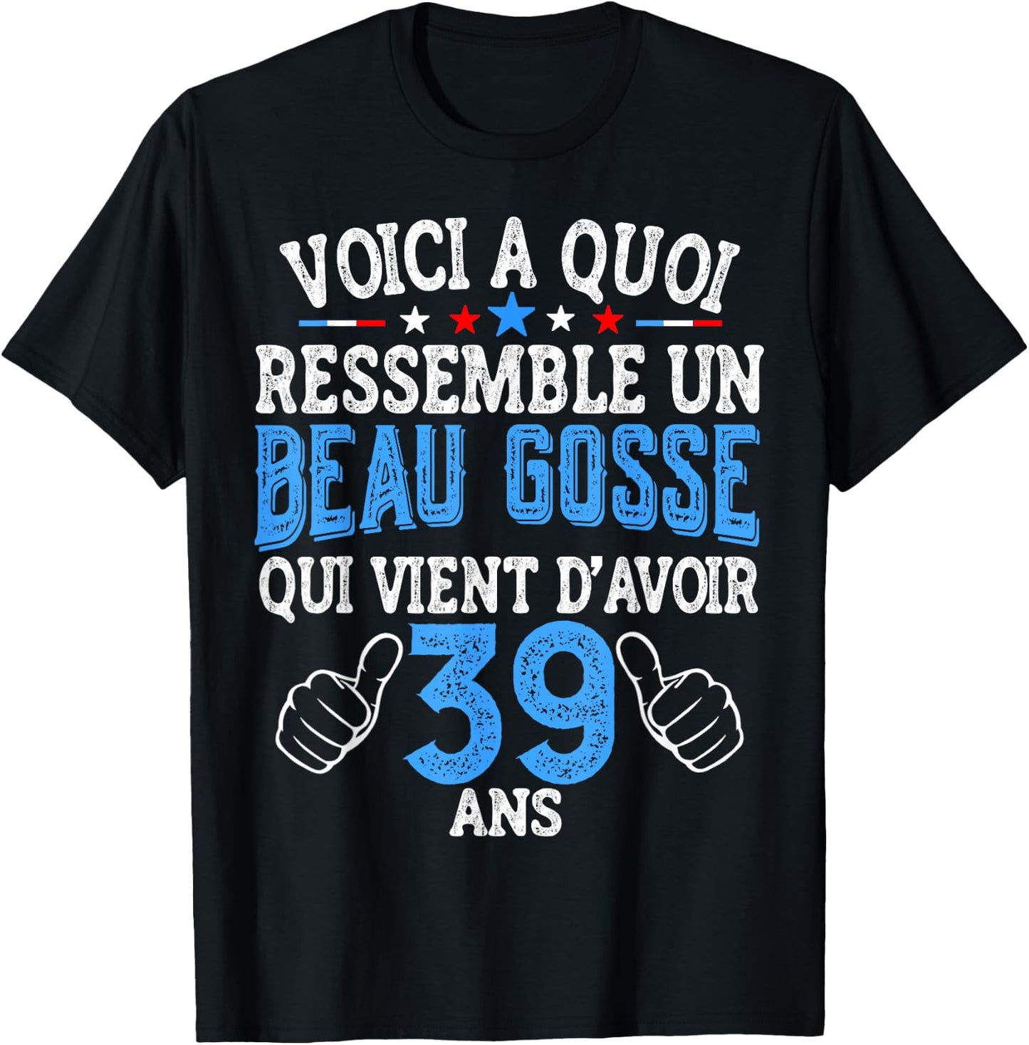 Funny Birthday 39 Years – Gift 39 Years T-Shirt - T-Shirt | Black