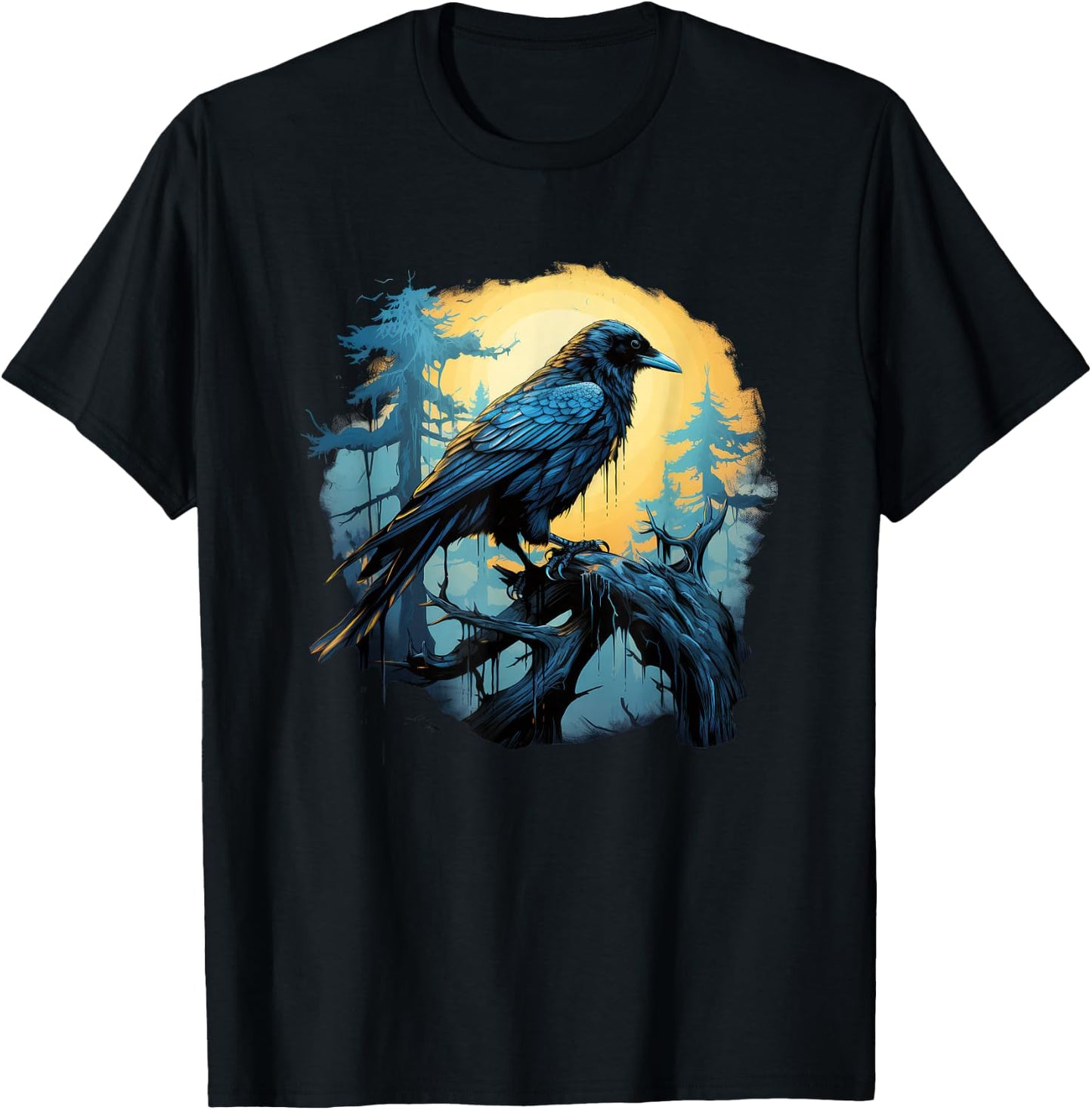Captivating Raven Odin Myth Enshrouded in Nordic Lore T-Shirt - T-Shirt | Black