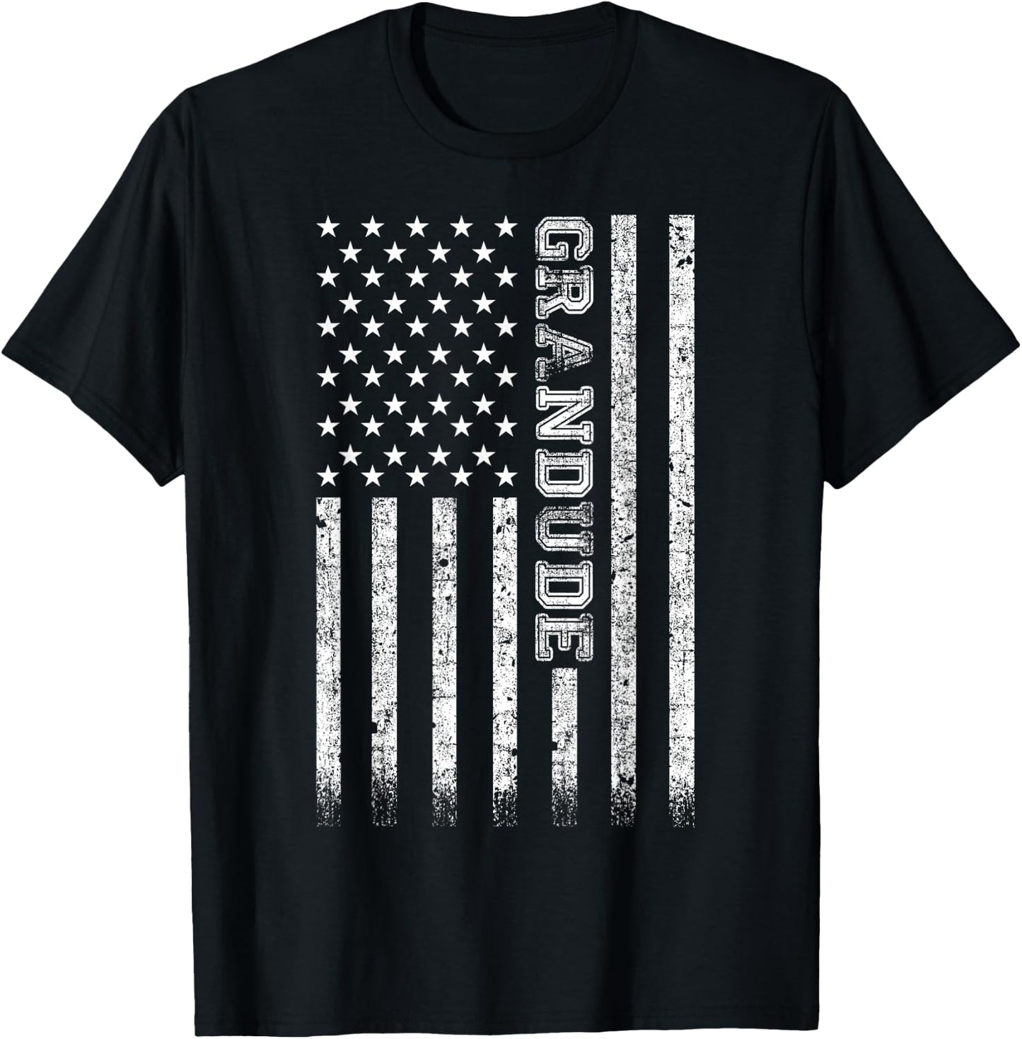 Grandude American Flag T-Shirt - T-Shirt | Black