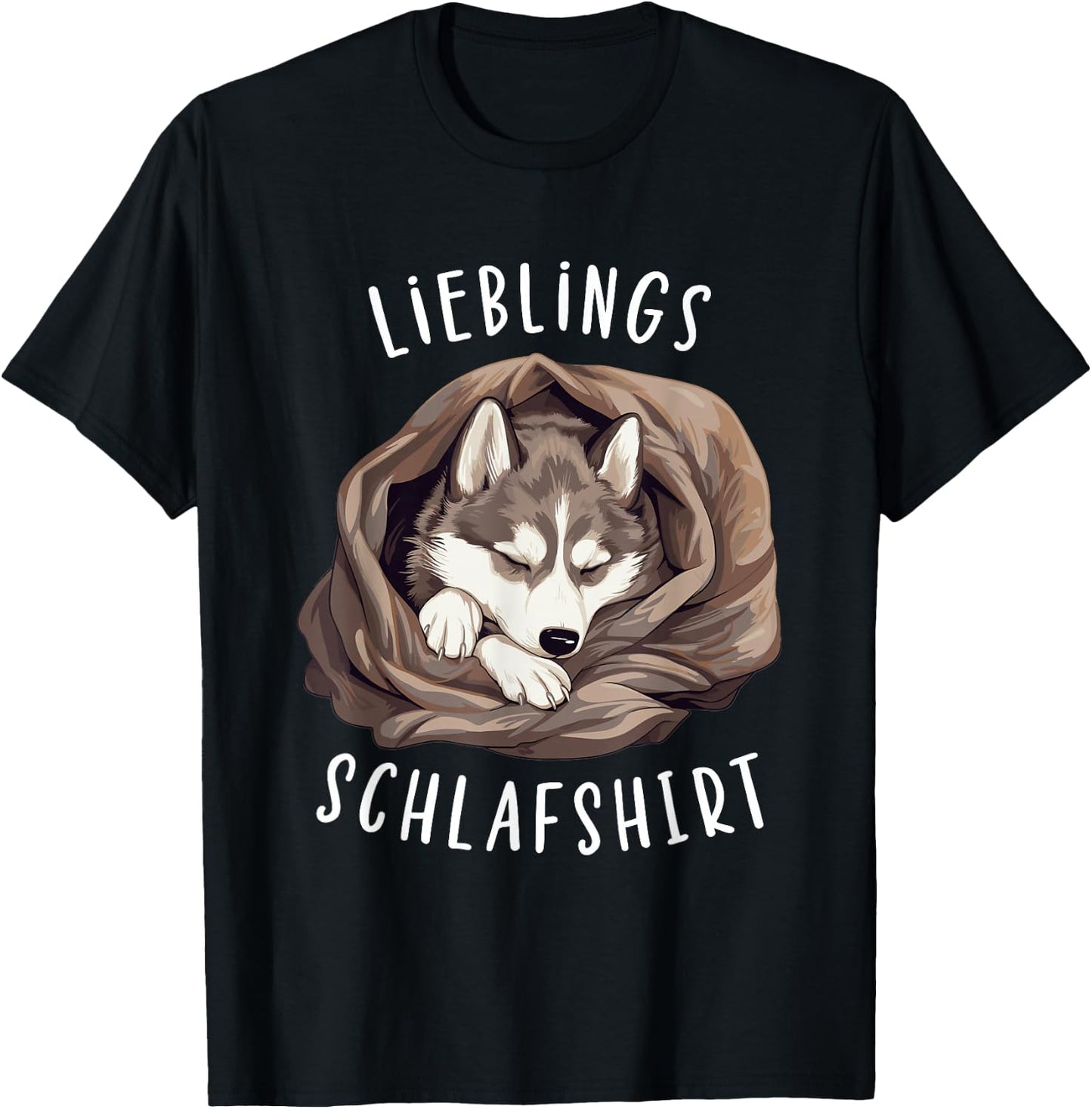 Hund Offizielles Lieblings Schlafshirt Sibirischer Husky T-Shirt - T-Shirt | Black