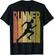 Runner Vintage Running Retro Jogger Running Lover T-Shirt - T-Shirt | Black