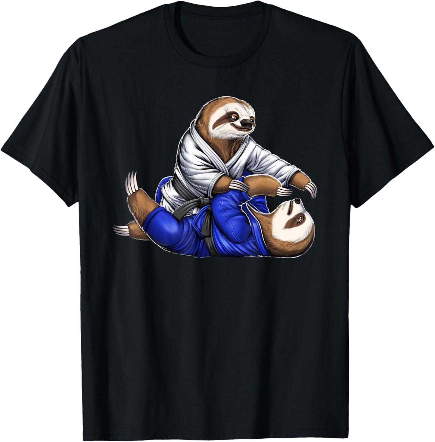 Sloth Brazilian Jiu Jitsu BJJ Grappling Judo Martial Arts T-Shirt - T-Shirt | Black