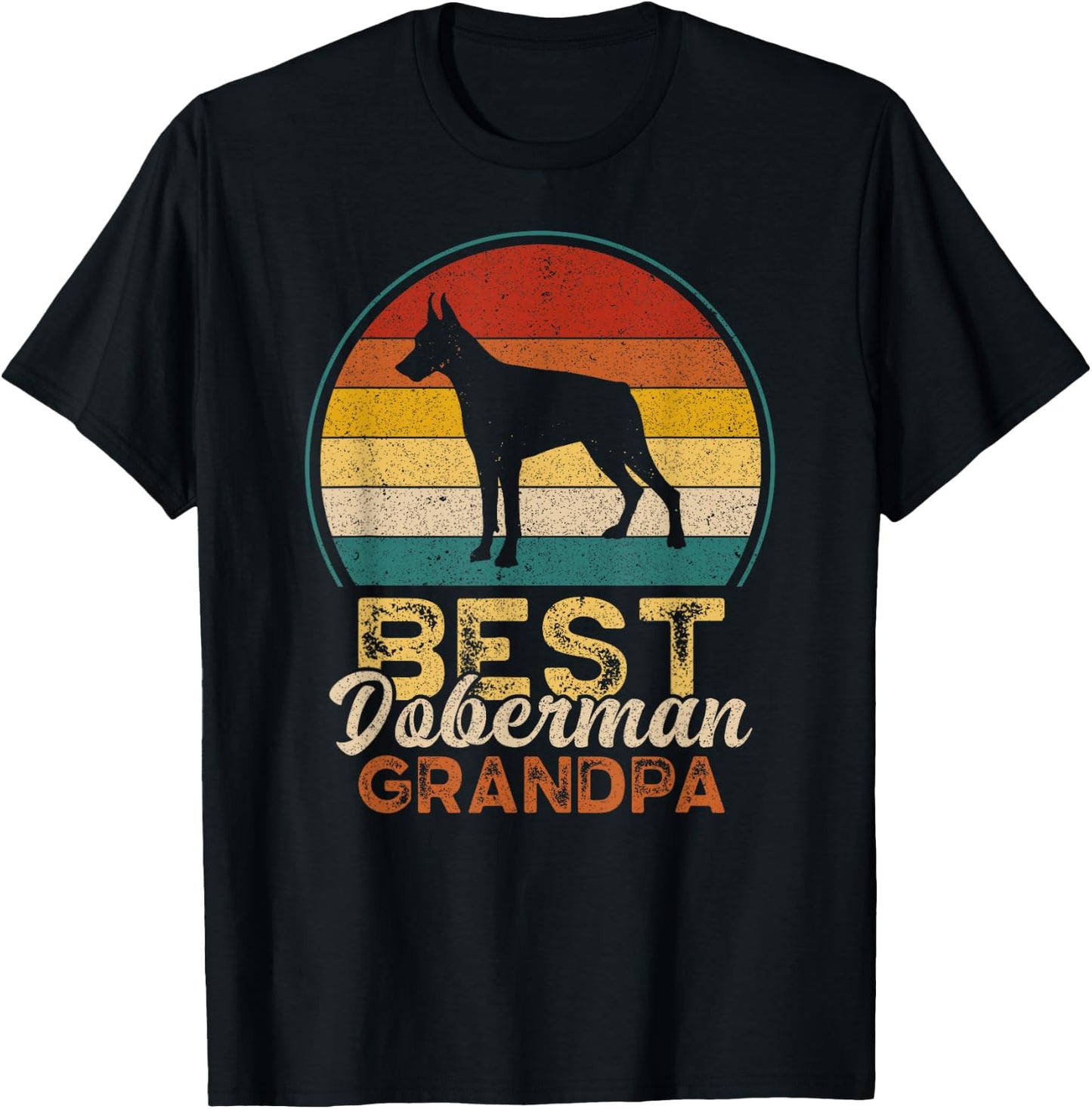 Best Doberman Grandpa, Father's Day, Grandfather T-Shirt - T-Shirt | Black