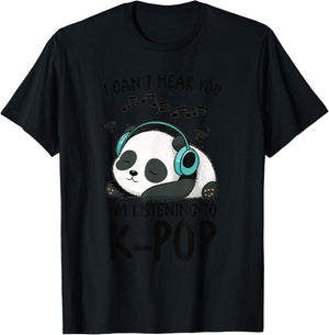 Ich kann dich nicht hören Ich höre K-Pop Merch Kpop Merchandise-Artikel T-Shirt - T-Shirt | Black