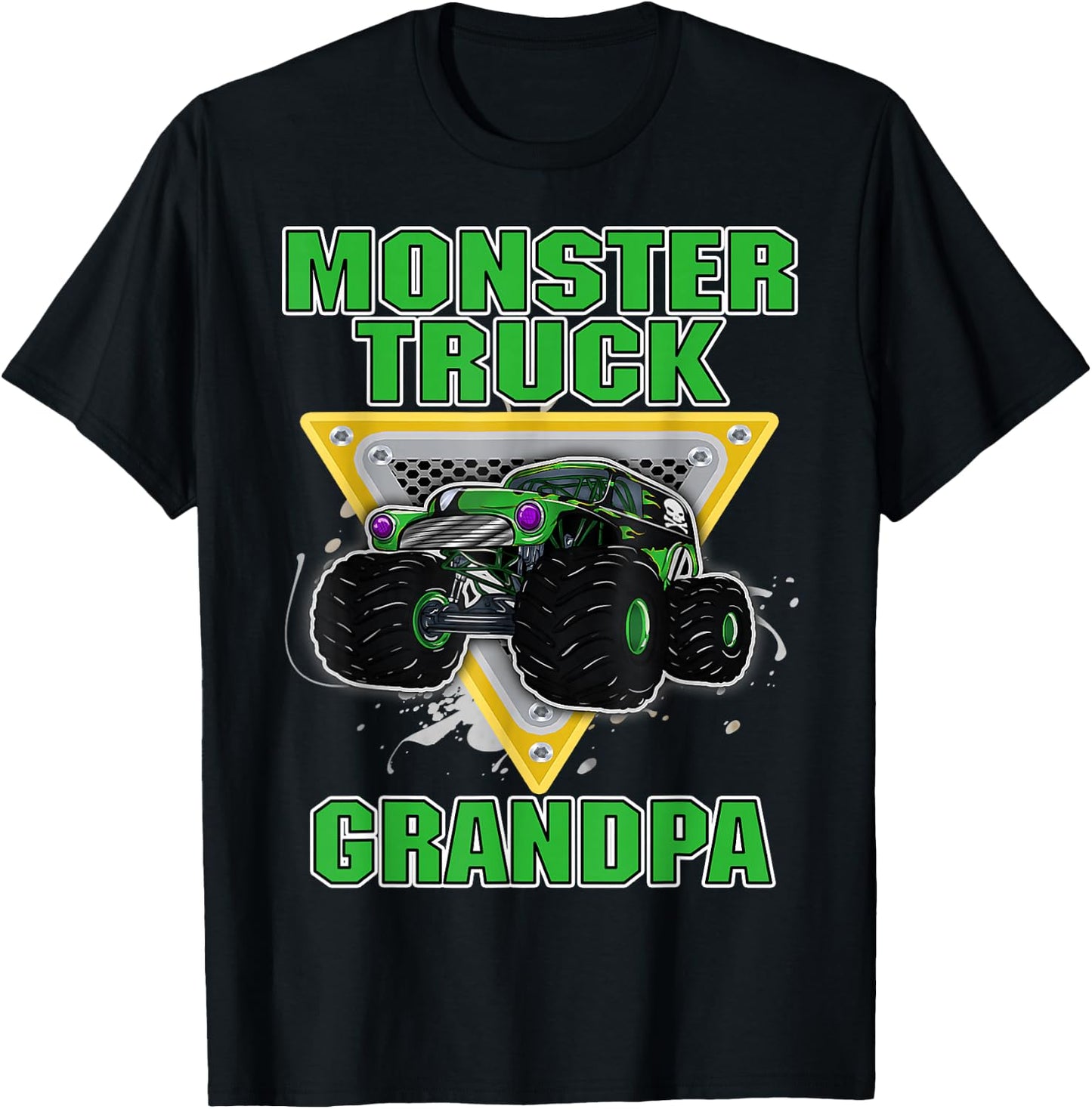 Monster Truck GRANDPA Grandfather Truck Lovers Truck Fans T-Shirt - T-Shirt | Black