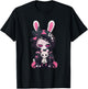 Cute Gothic Girl Chibi Style Bunny E-Girl Skull Heart Grunge T-Shirt - T-Shirt | Black