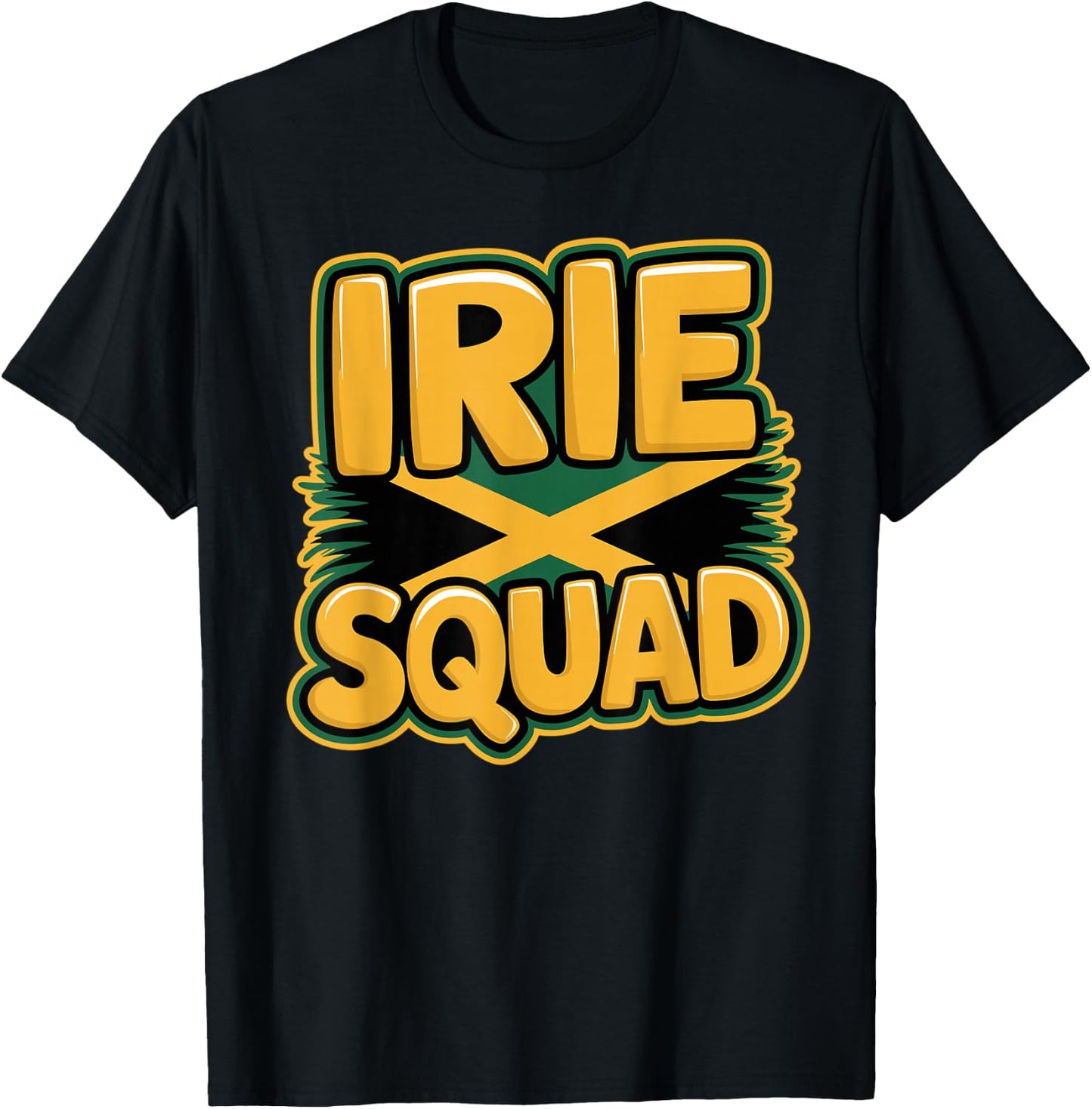 Irie Squad | Product for Jamaican Slang Products Jamaica T-Shirt - T-Shirt | Black
