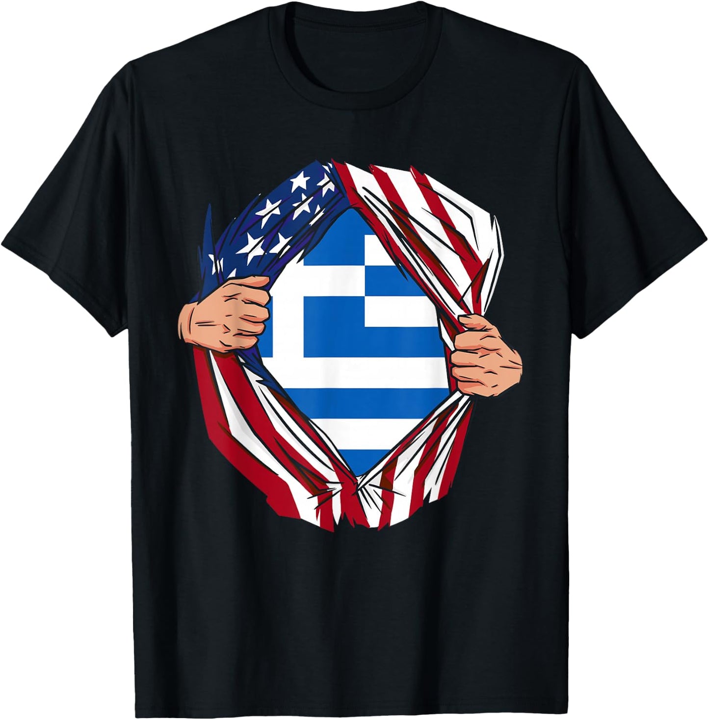 USA American Grown Greek Roots T-Shirt - T-Shirt | Black