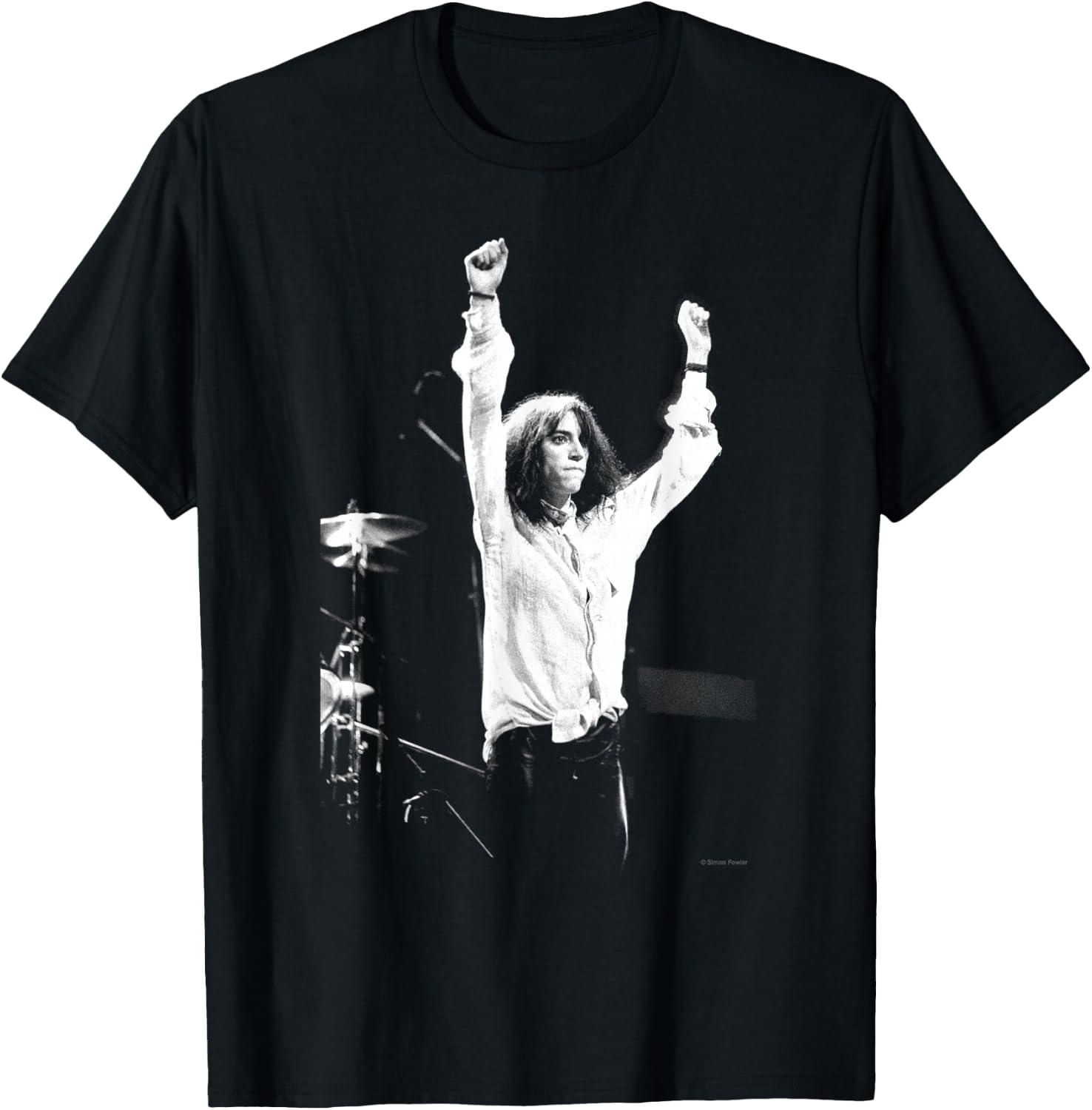 Singer Pattie Smith Live On Stage by Simon Fowler , Black, S T-Shirt - T-Shirt | Black