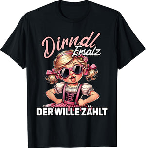 Oktoberfest Costume Shirt Women's Costume Replacement Dirndl , black T-Shirt - T-Shirt | Black