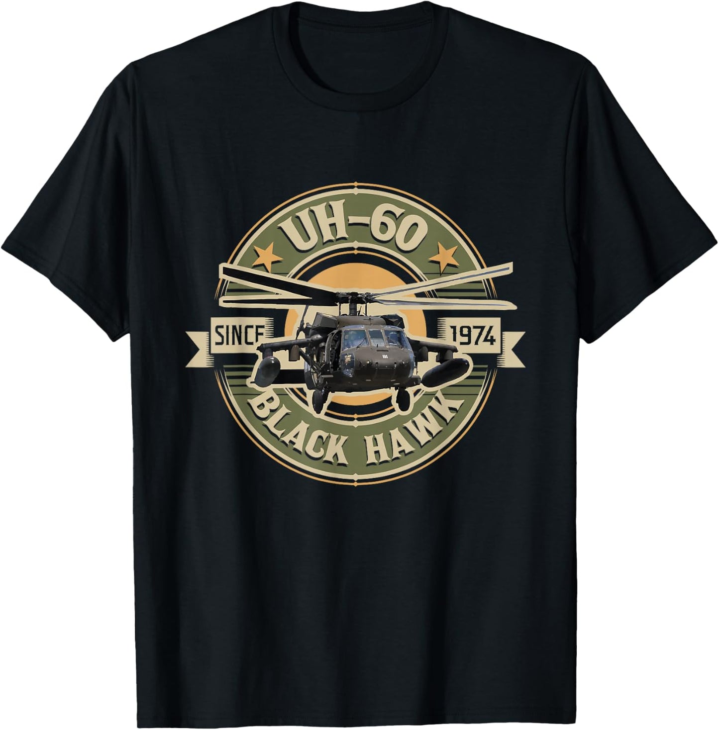 UH-60 Blackhawk - Assault Helicopter Pilot Aviation T-Shirt - T-Shirt | Black