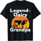 Funny Legend Dairy Grandpa Retro Cow Farmer Dairy Farming T-Shirt - T-Shirt | Black