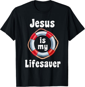 "Jesus is My Lifesaver" T-Shirt - T-Shirt | Black