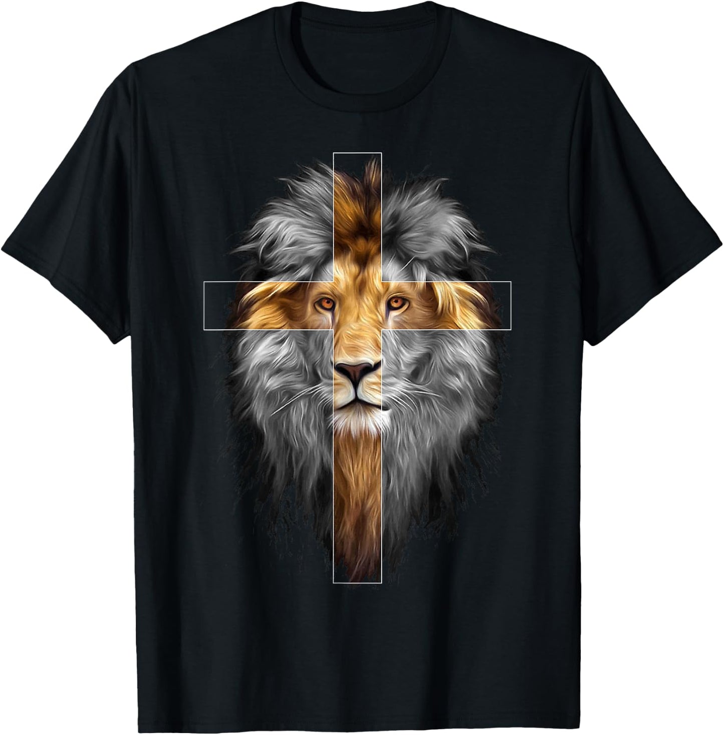 Jesus Lion of Judah T-Shirt - T-Shirt | Black