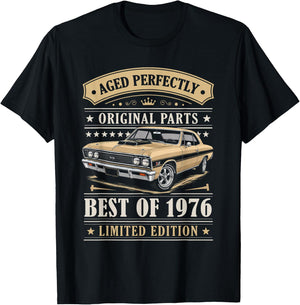 Best of 1976 Birthday Classic Car Limited Edition 1976 T-Shirt - T-Shirt | Black