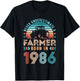 Farmer born in 1986 40th Birthday Farming Gifts T-Shirt - T-Shirt | Black