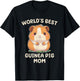 Funny World's Best Guinea Pig Mom Mama T-Shirt - T-Shirt | Black
