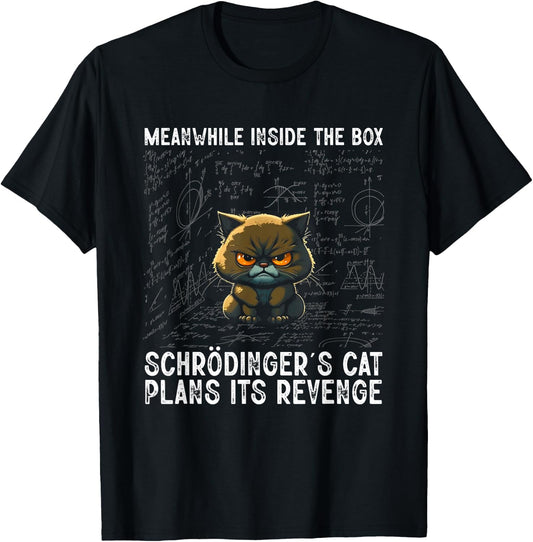 Inside The Box Schrödingers Cat Physics Student Gift , black T-Shirt - T-Shirt | Black