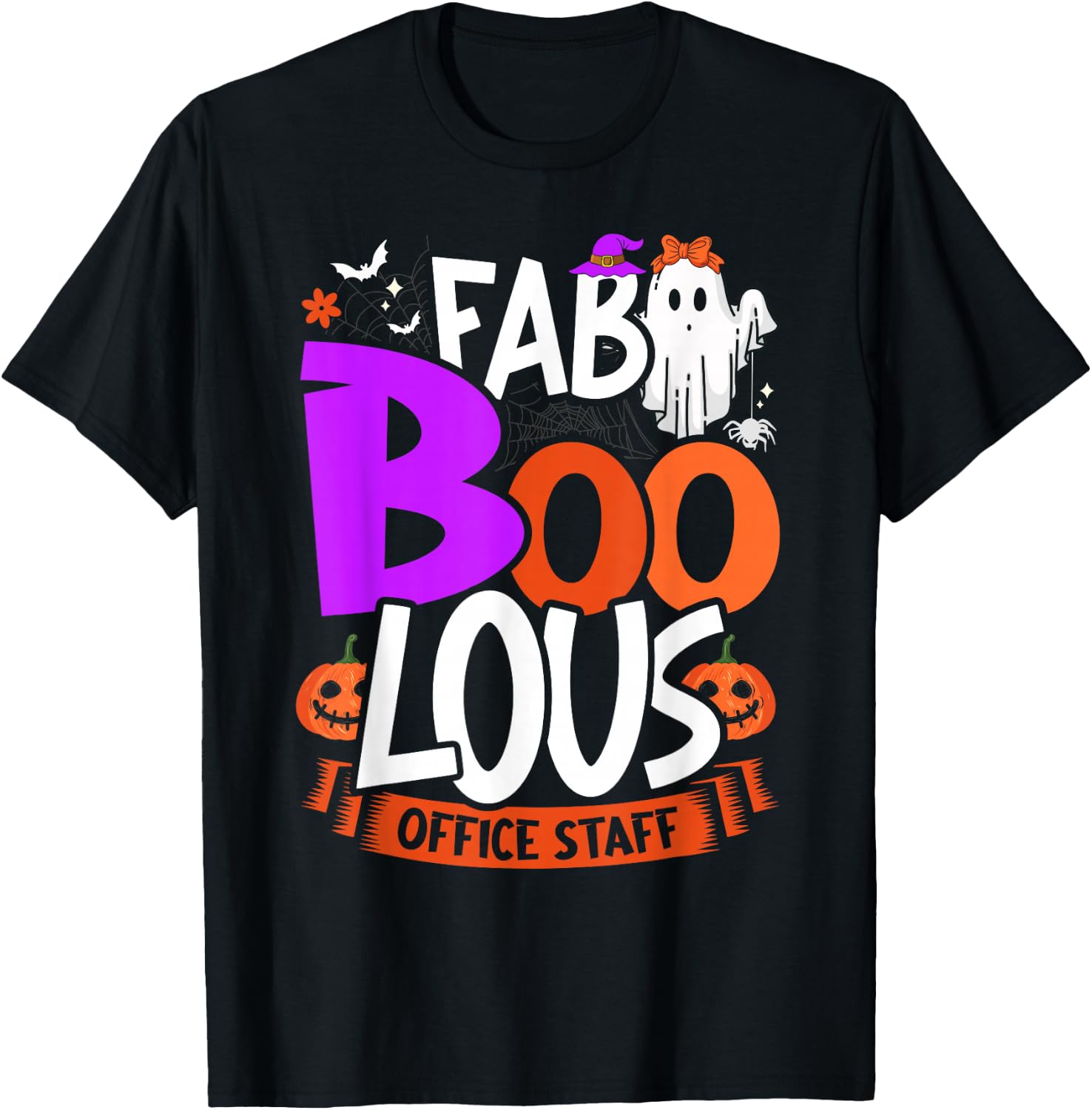 Fab Boo Lous Office Staff Funny Halloween Costume T-Shirt - T-Shirt | Black