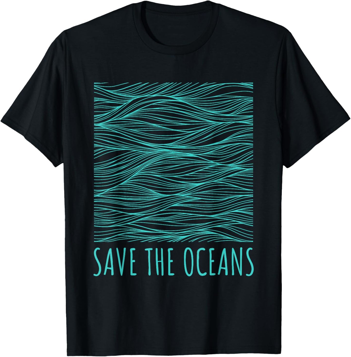 Save The Oceans Shirt Environmental Beach T-Shirt - T-Shirt | Black