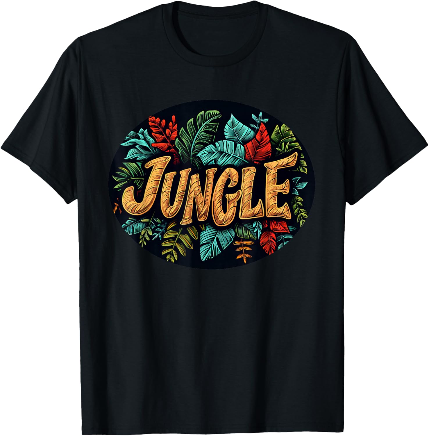 Amazing Jungle Graphic for a Unique Style T-Shirt - T-Shirt | Black