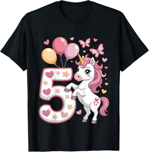 Einhorn 5. Geburtstag Mädchen Alter 5 Pferd I Am 5 Jahre alt Kinder
