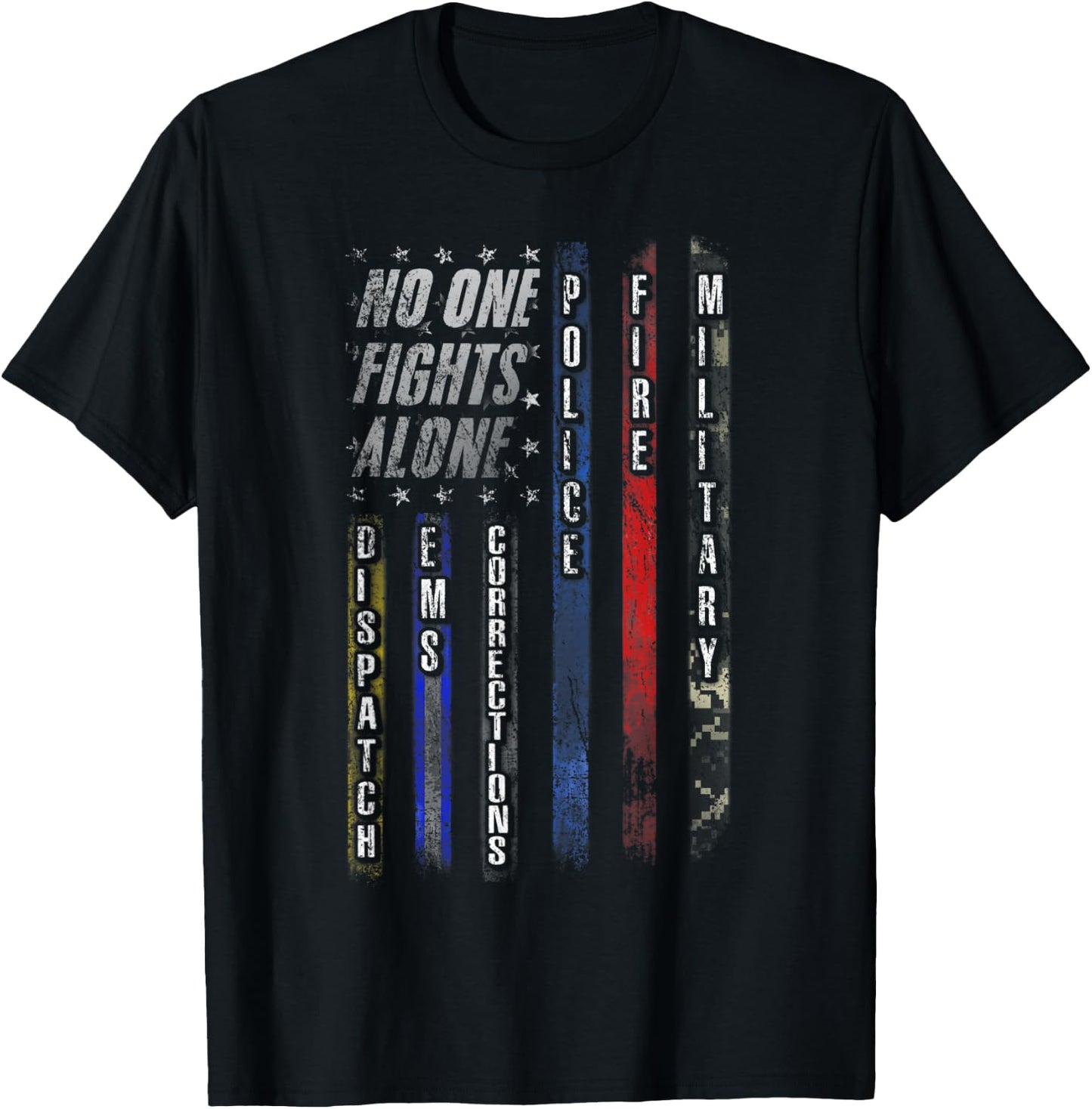 No One Fights Alone T-Shirt - T-Shirt | Black