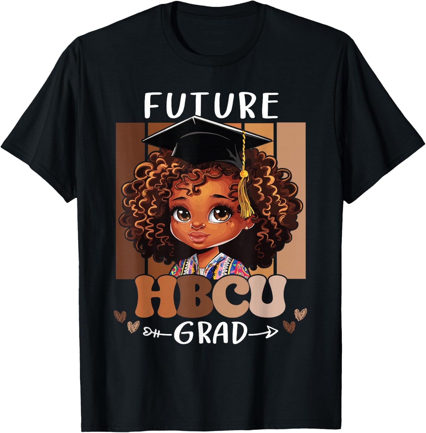 Future HBCU Grad kids Black Girl Afro Black History Month T-Shirt - T-Shirt | Black