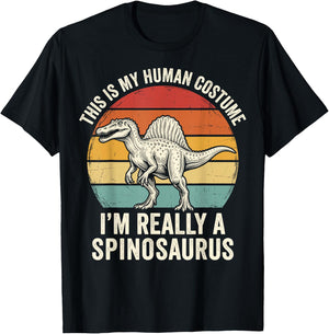This is My Human Costume I'm Really A Spinosaurus T-Shirt - T-Shirt | Black