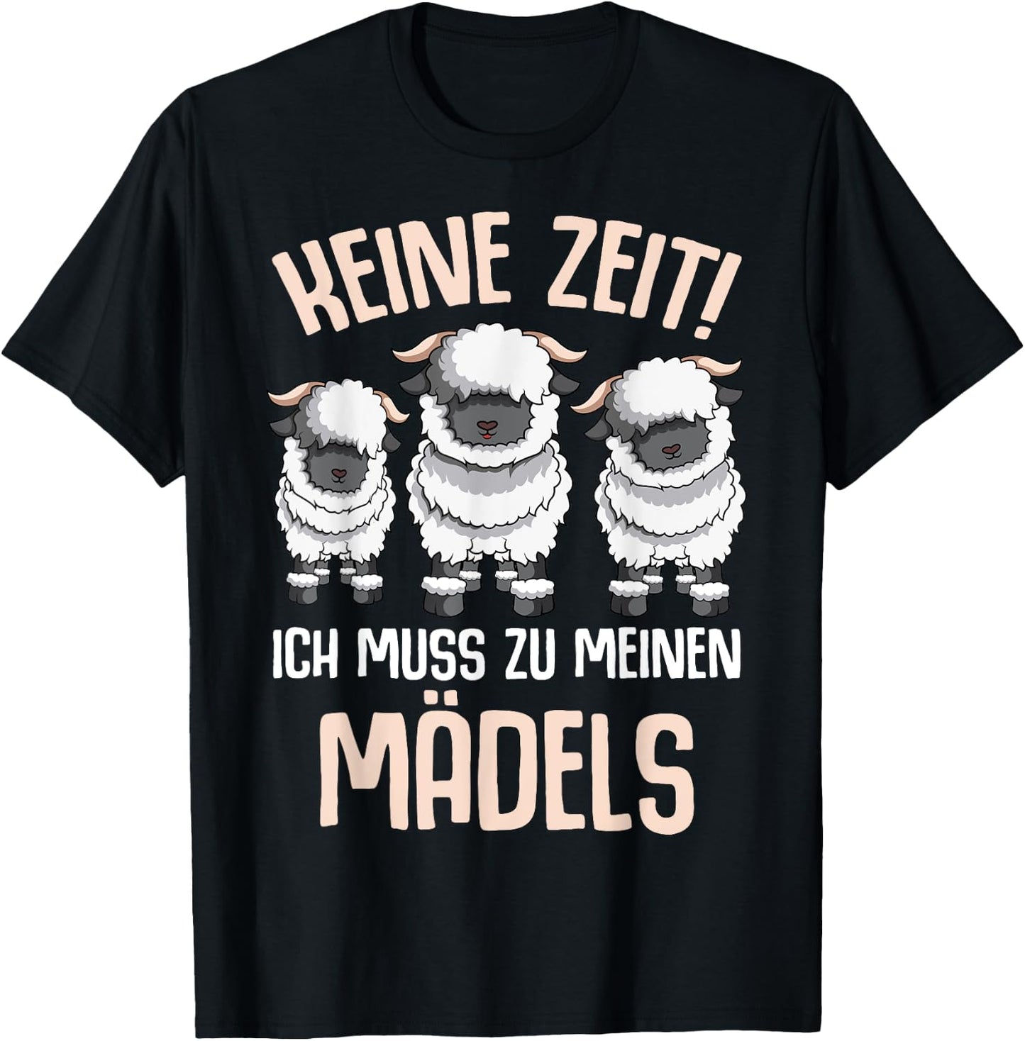 Walliser Schwarznasenschaf Schafe T-Shirt - T-Shirt | Black